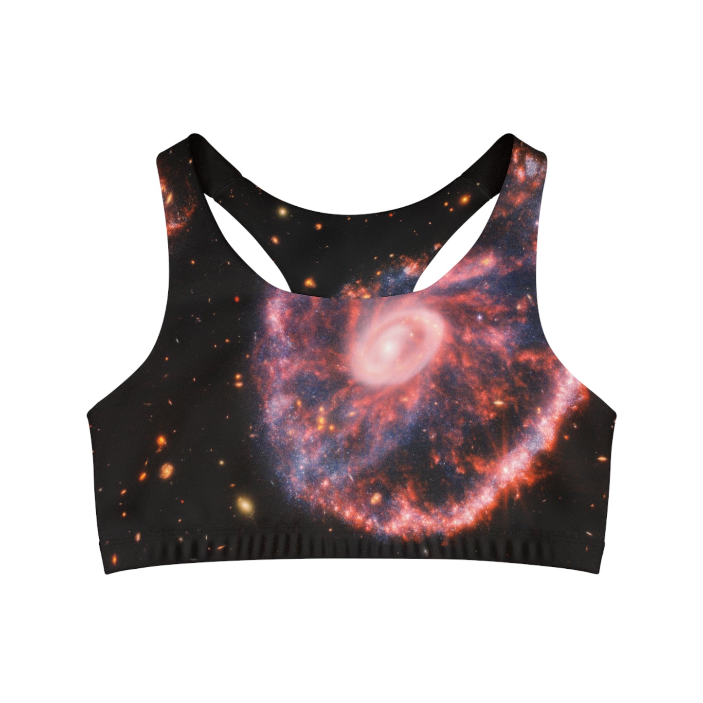 Cartwheel Galaxy (NIRCam and MIRI Composite Image) - Seamless Sports Bra