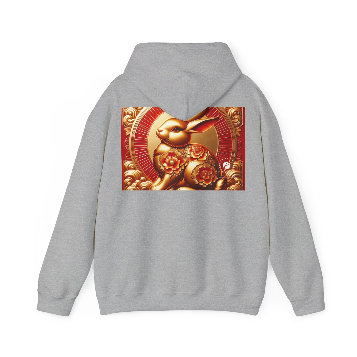 "Golden Blessings: Lunar Rabbit's Resplendence" - Hoodie