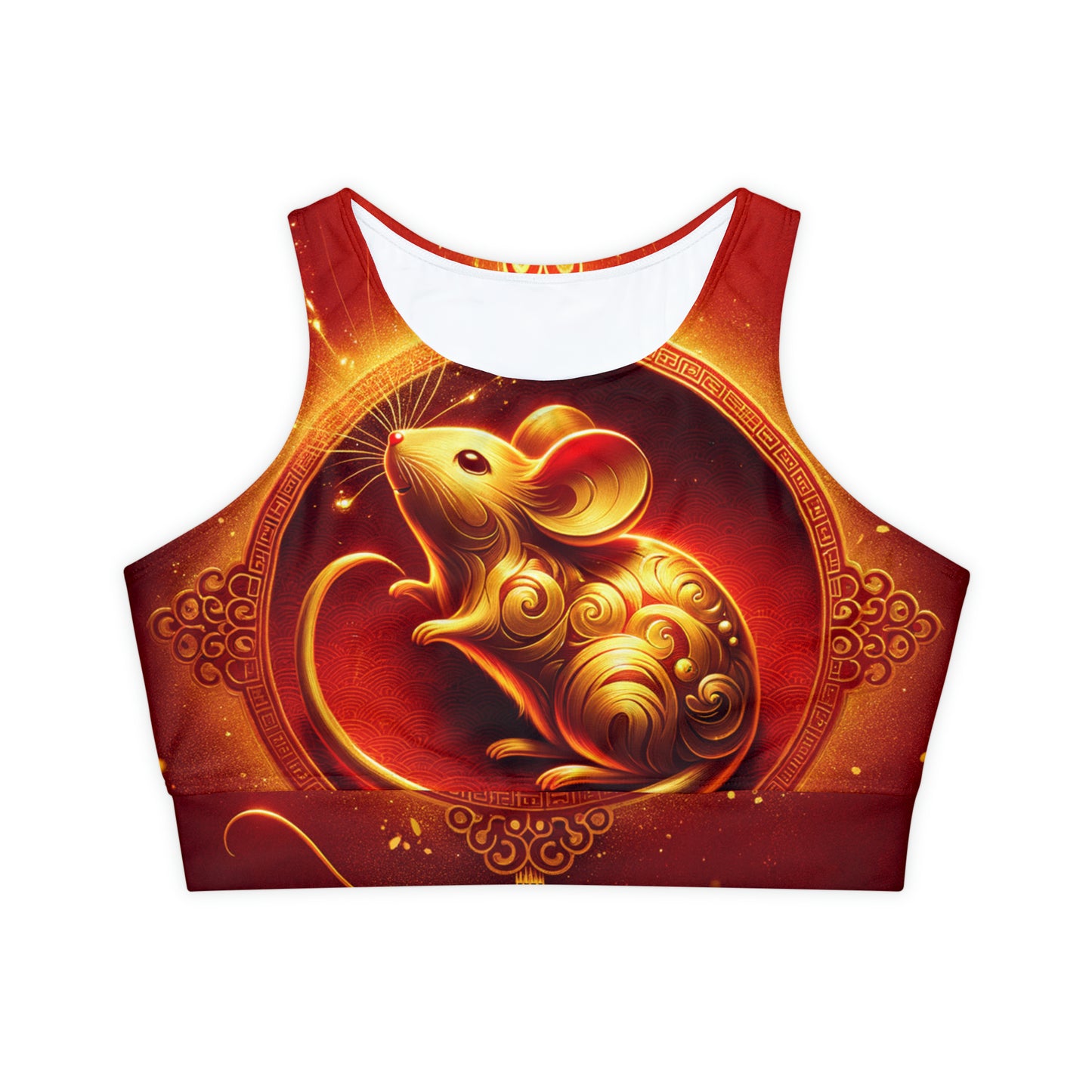 "Golden Emissary: ​​A Lunar New Year's Tribute" - Soutien-gorge de sport doublé et rembourré