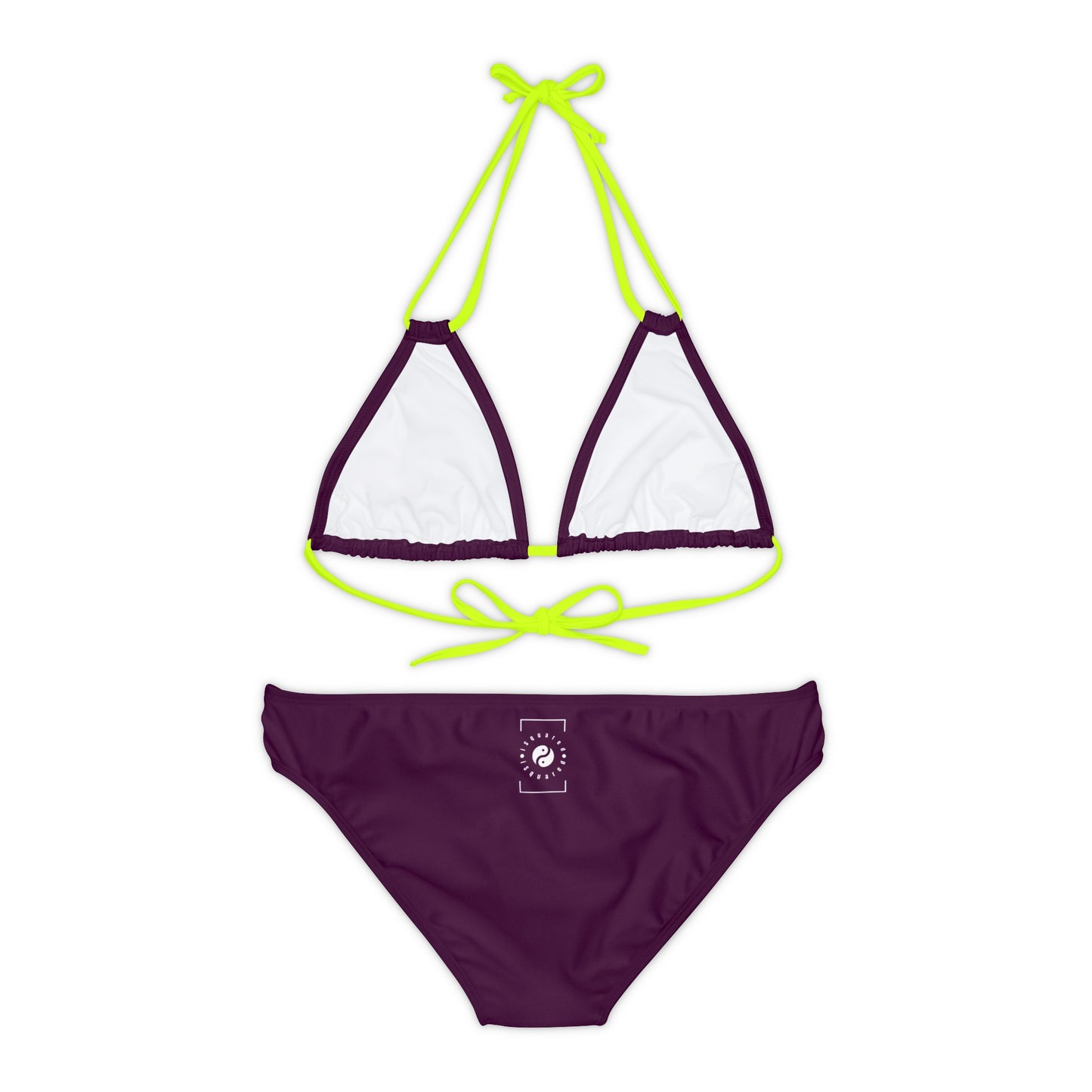 Deep Burgundy - Lace-up Bikini Set