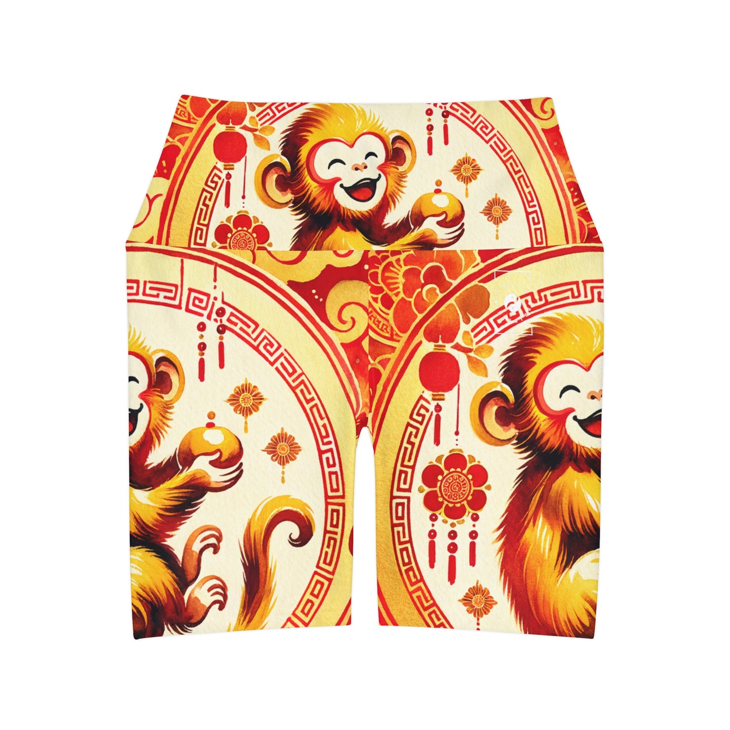 "Golden Simian Serenity in Scarlet Radiance" - shorts