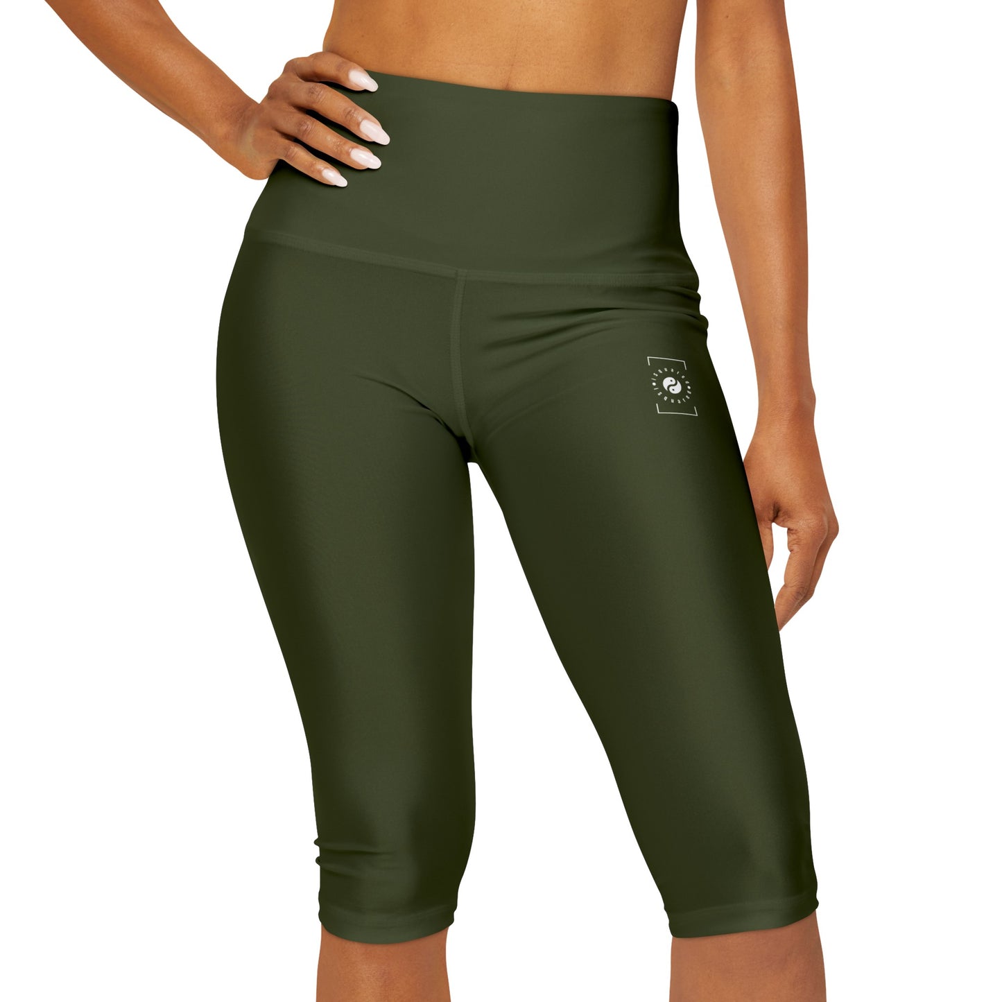 Camo Green - Legging Capri taille haute