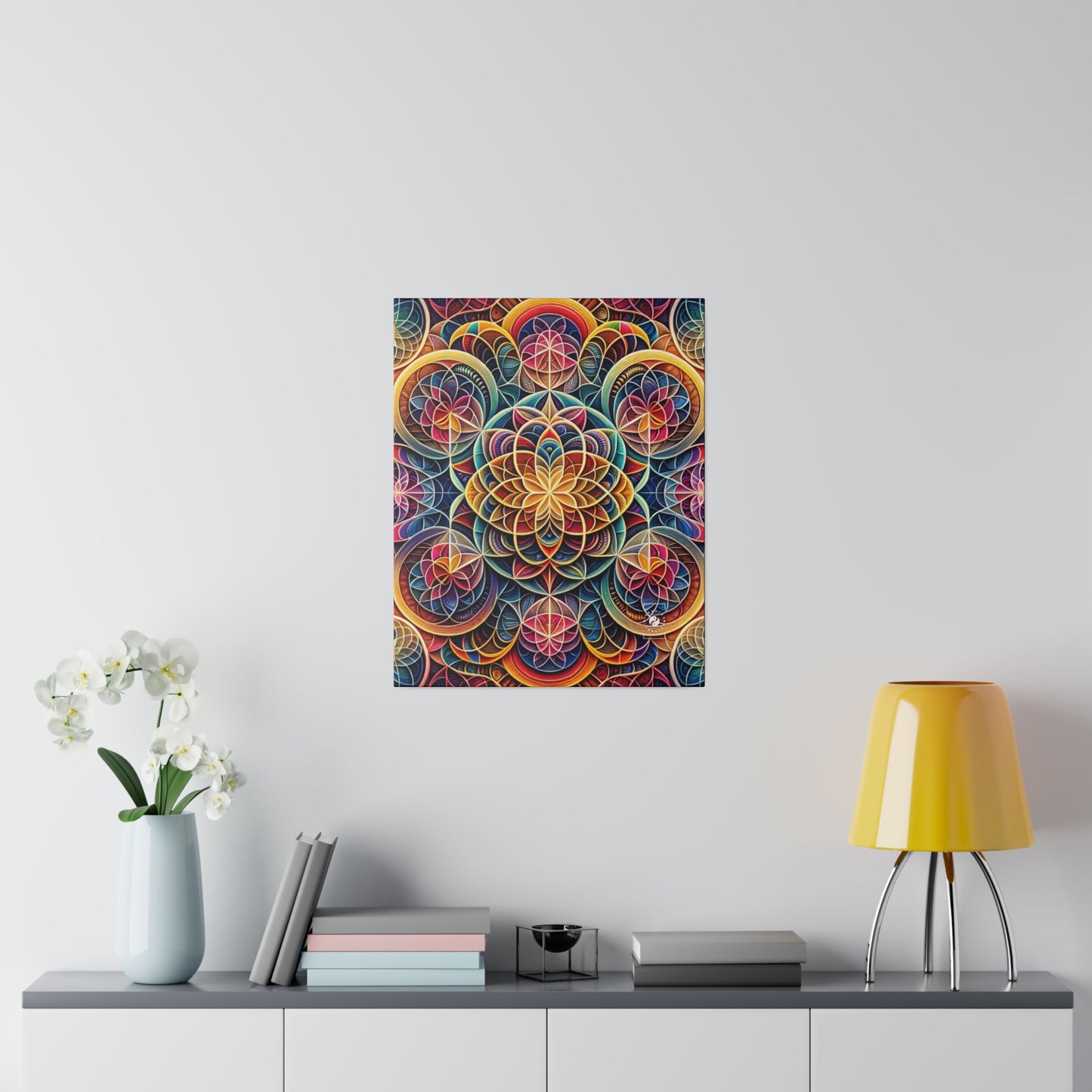 "Sacred Symmetry: Infinite Radiance of Love" - Art Print Canvas