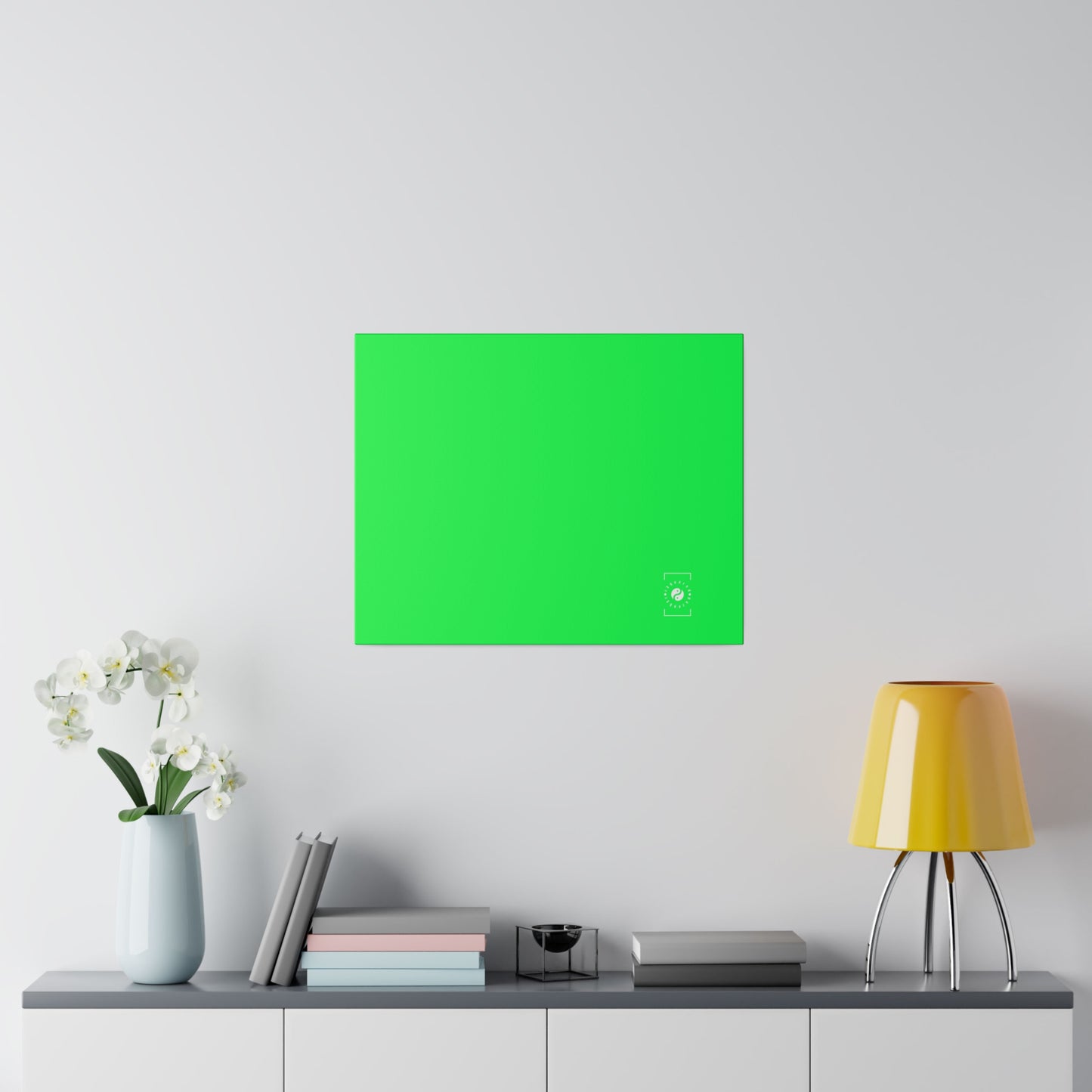 #0FFF50 Neon Green - Art Print Canvas