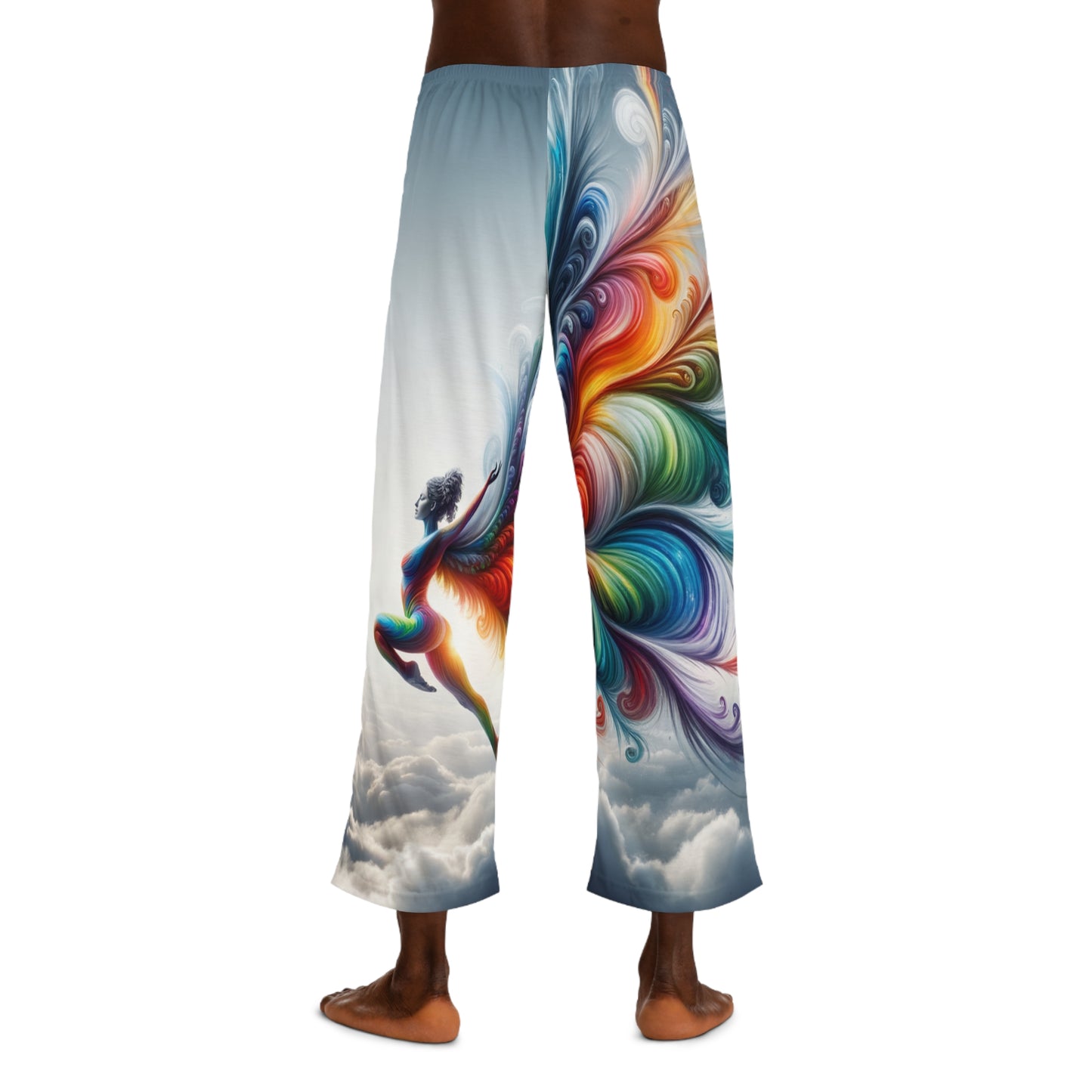 "Yogini's Rainbow Flight" - men's Lounge Pants