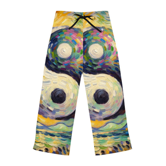 "Spectral Duality: An Impressionist Balance" - Women lounge pants