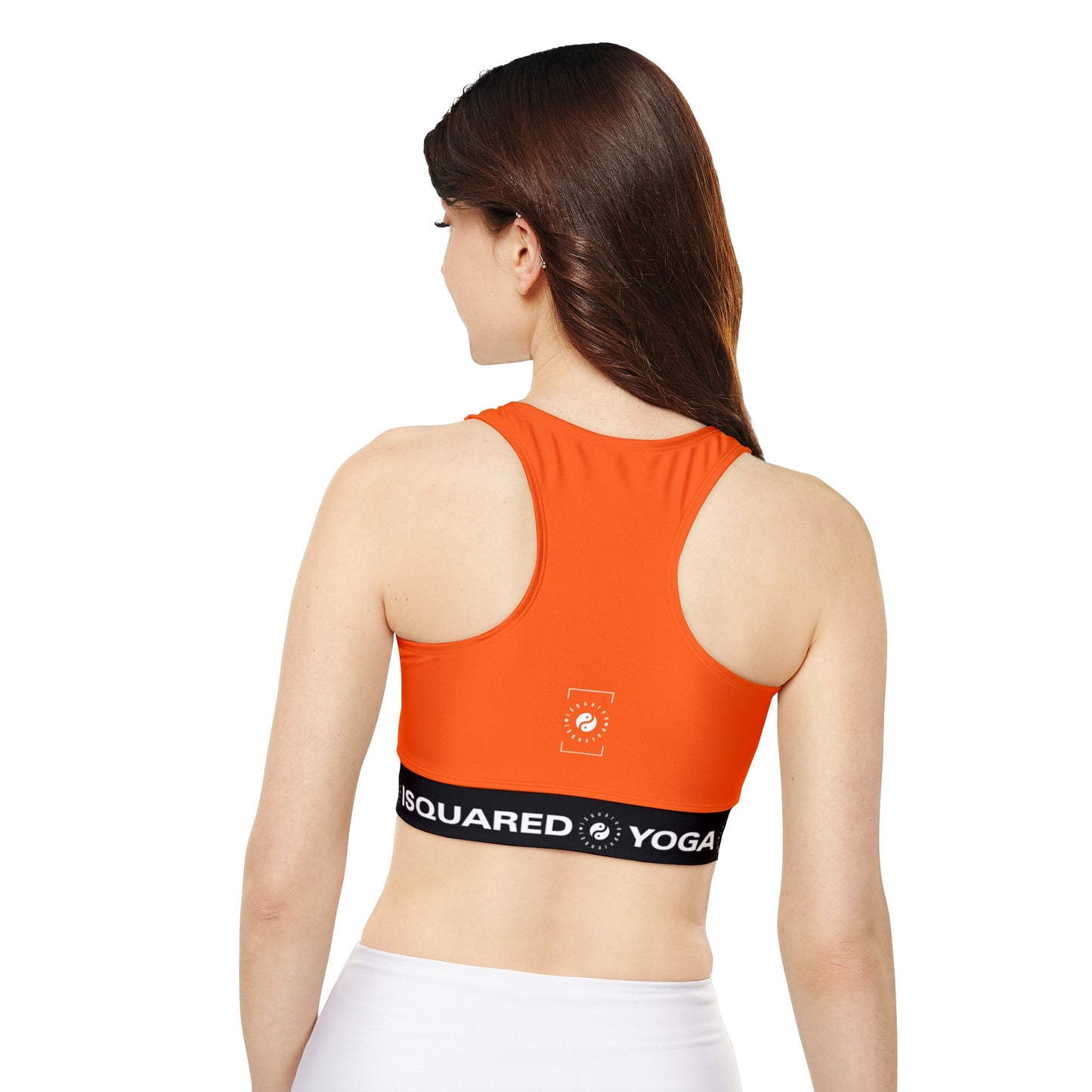 Neon Orange #FF6700 - Lined & Padded Sports Bra