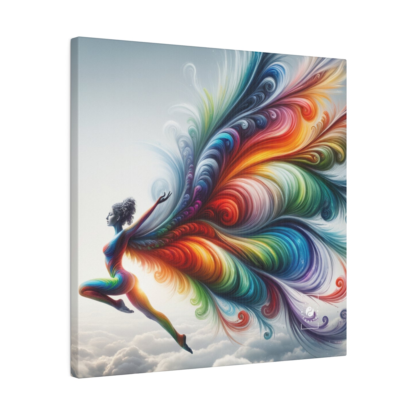 "Yogini's Rainbow Flight" - Art Print Canvas