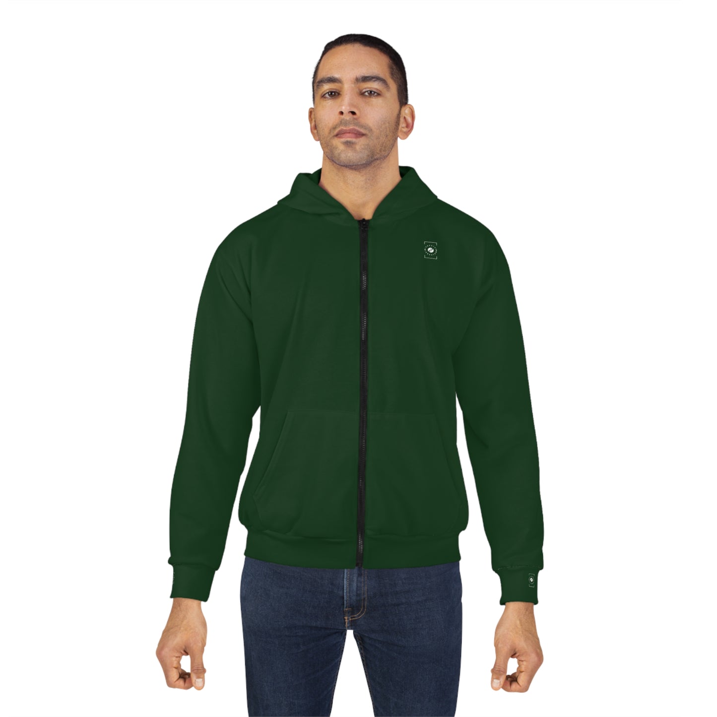 #153B1C Forest Green - Zip Hoodie