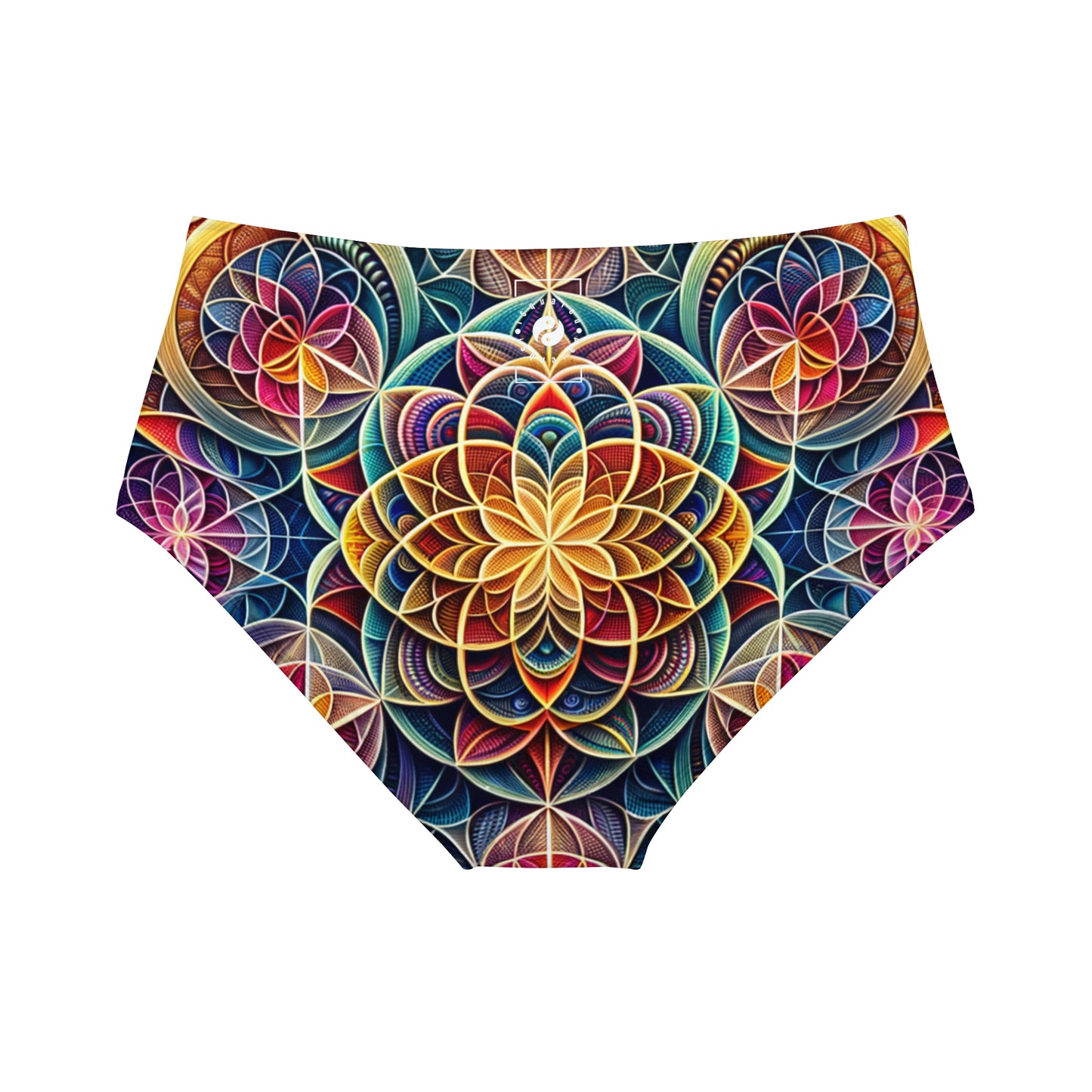 "Sacred Symmetry: Infinite Radiance of Love" - High Waisted Bikini Bottom