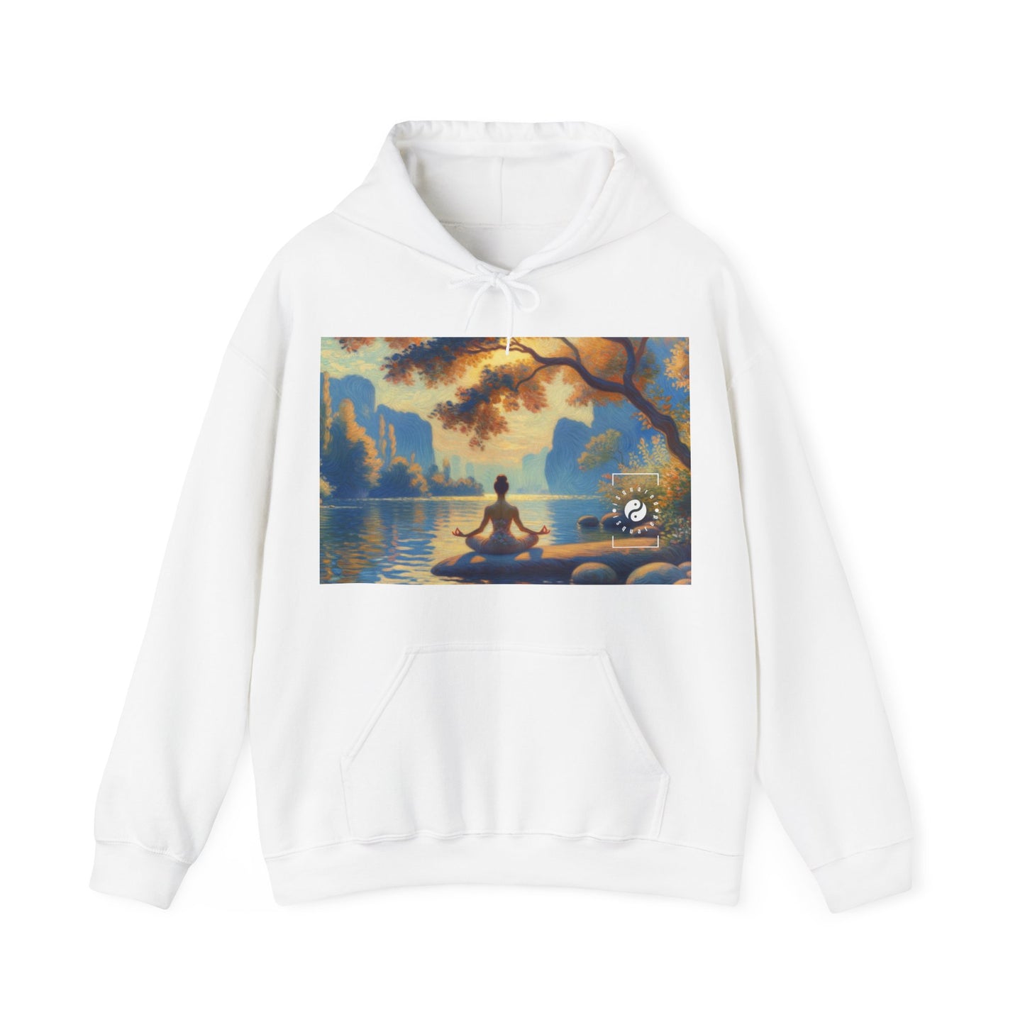 "Alignement des fleurs zen" - Sweat à capuche