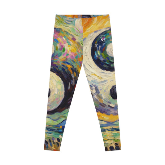"Spectral Duality: An Impressionist Balance" - Unisex Tights