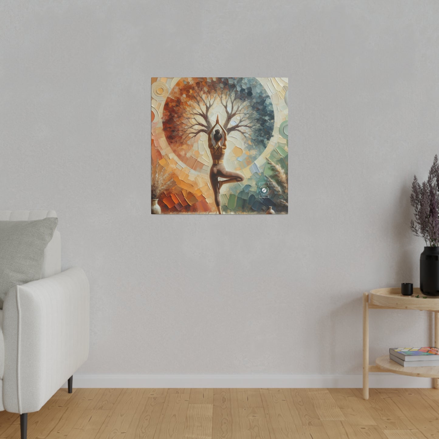 "Stability in Surrender: Vrikshasana in Harmony with Earth" - Art Print Canvas