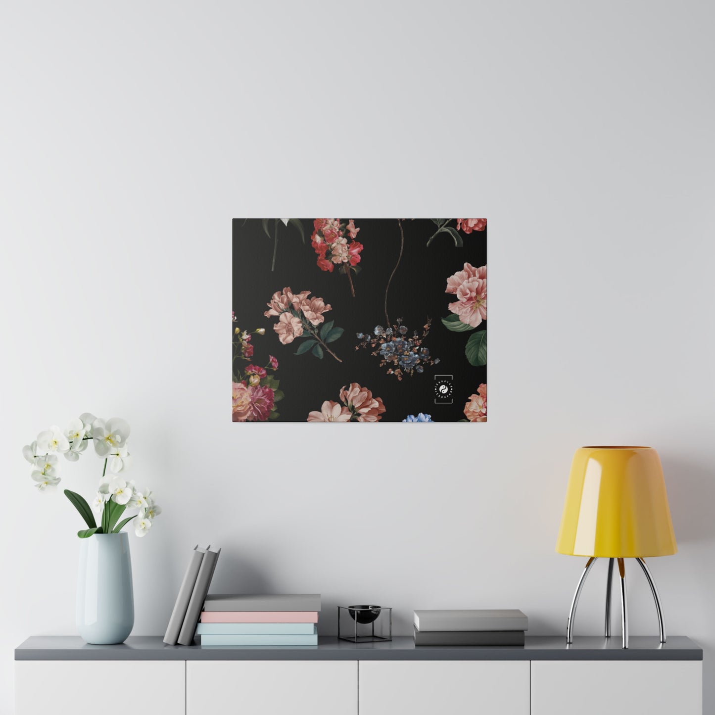 Botanicals on Black - Art Print Canvas