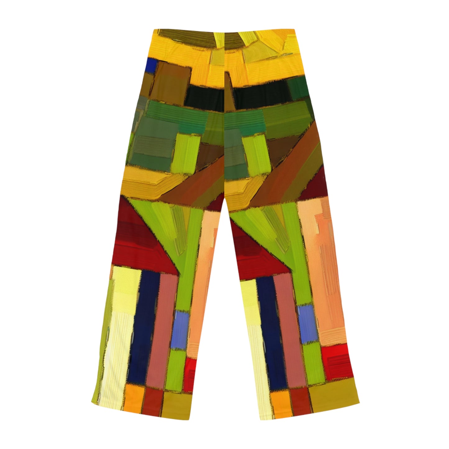 "Adobes de terre aux teintes de Hundertwasser" - Pantalon de détente pour femme