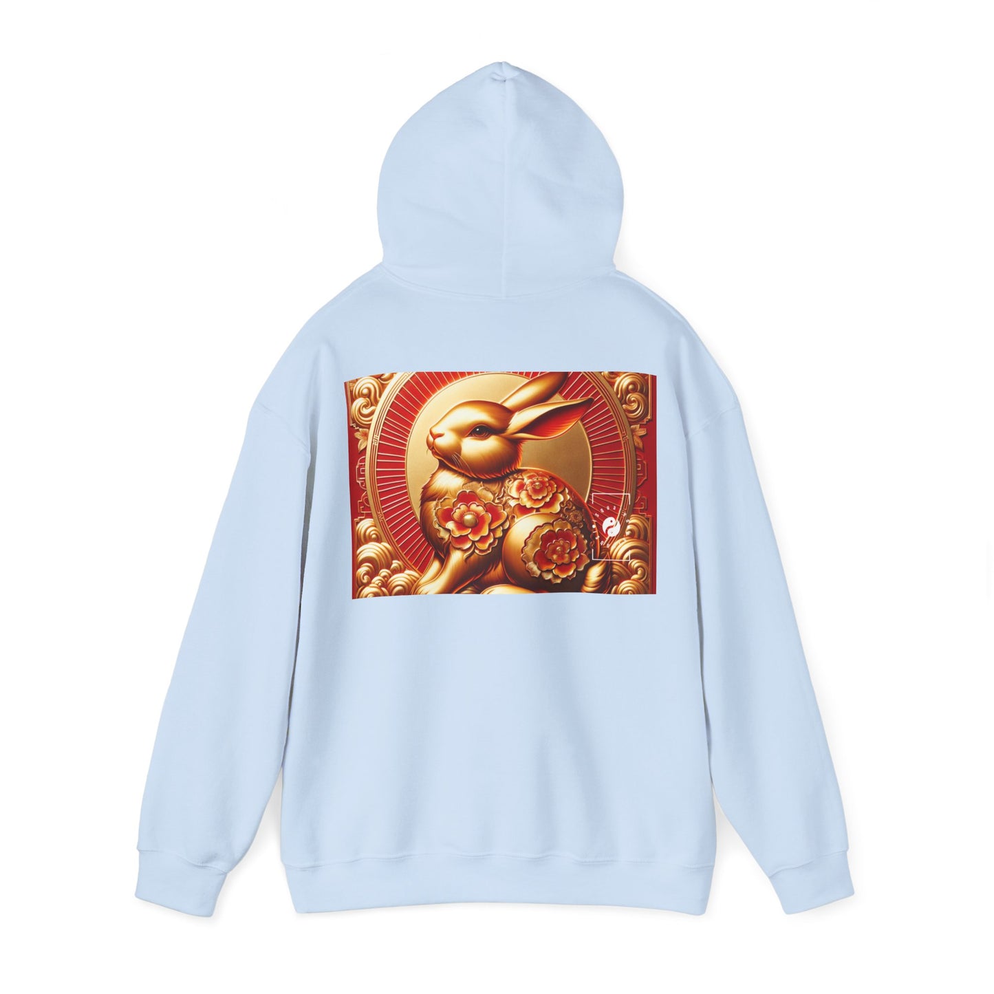 "Golden Blessings: Lunar Rabbit's Resplendence" - Hoodie