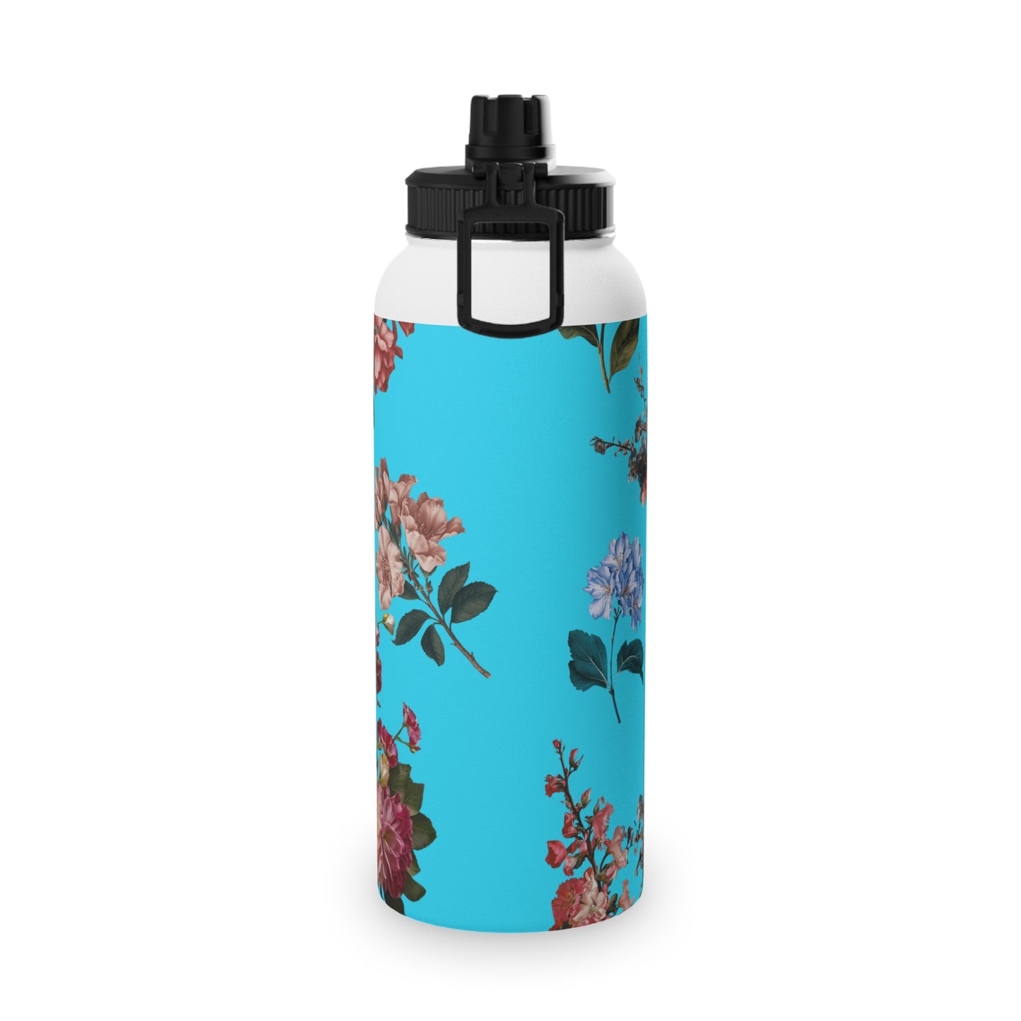 Botanicals on Azure - Sports Water Bottle