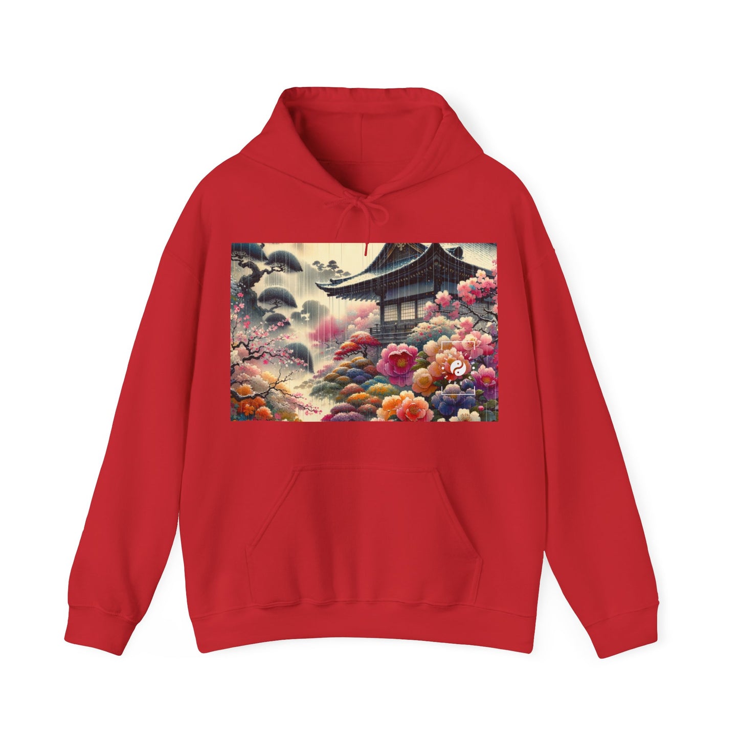 "Rain-drenched Sakura Spectrum" - Hoodie