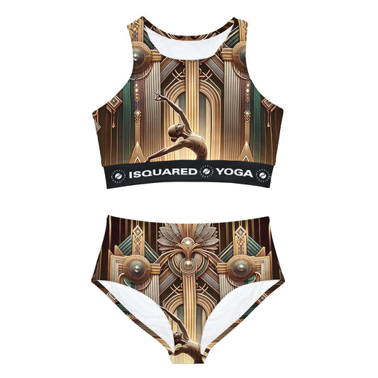 "Deco Serenity: A Fusion of Opulence and Zen" - Hot Yoga Bikini Set