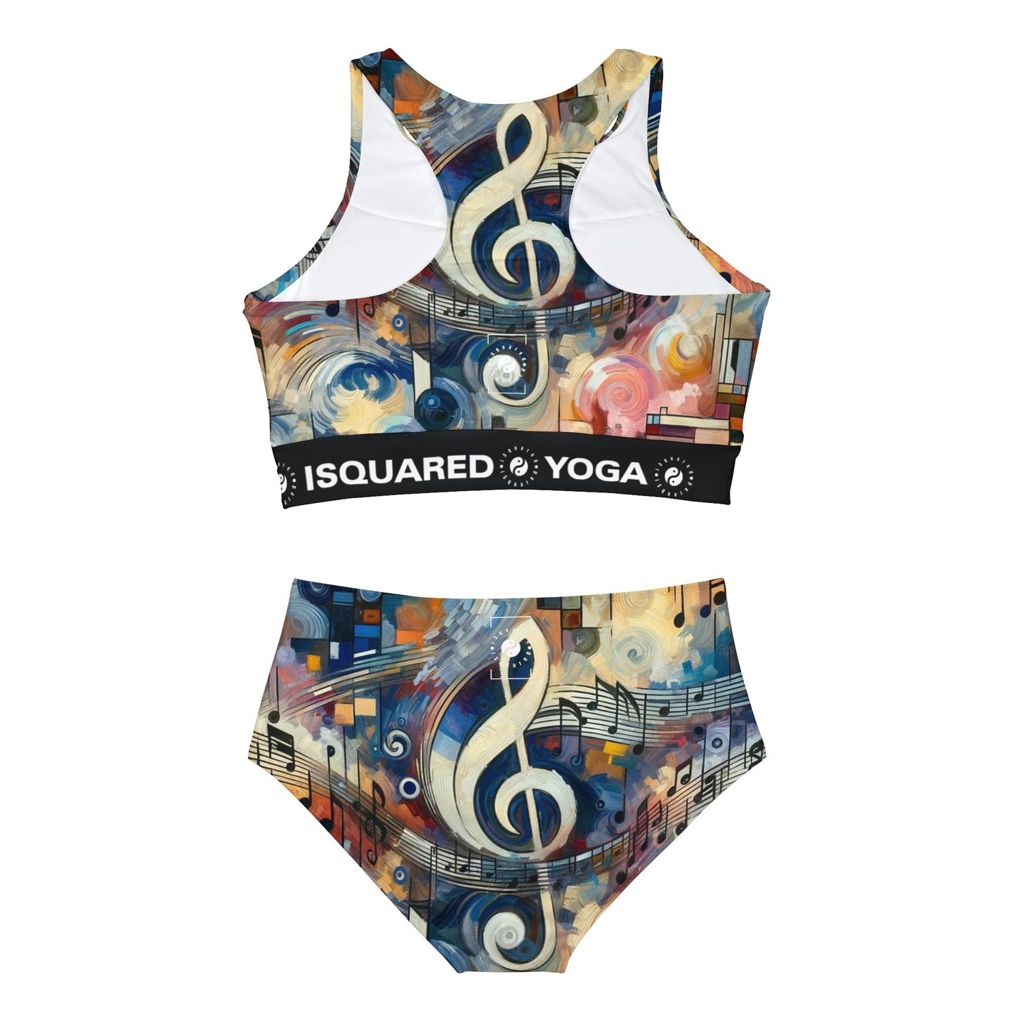 "Abstraction mélodique : la symphonie de Kandinsky" - Ensemble de bikini Hot Yoga