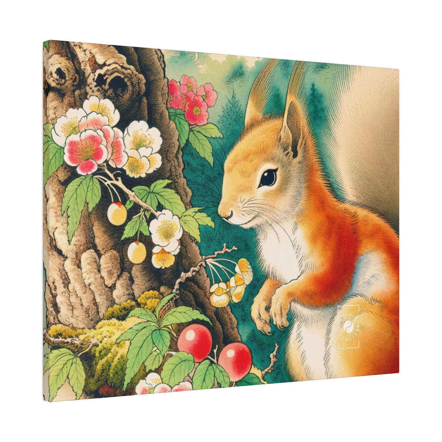 Squirrel's Serenity  - Art Print Canvas