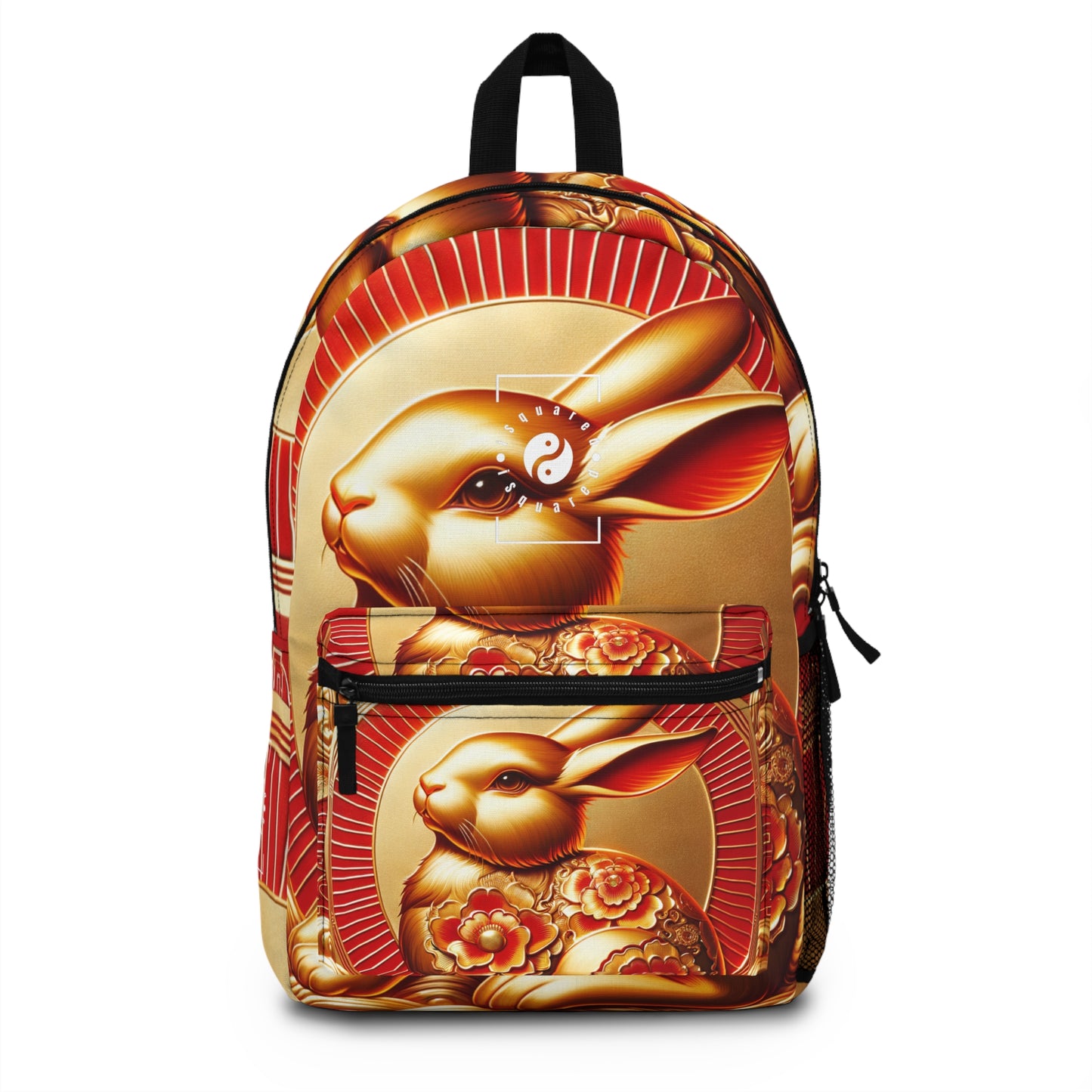 "Golden Blessings: Lunar Rabbit's Resplendence" - Backpack