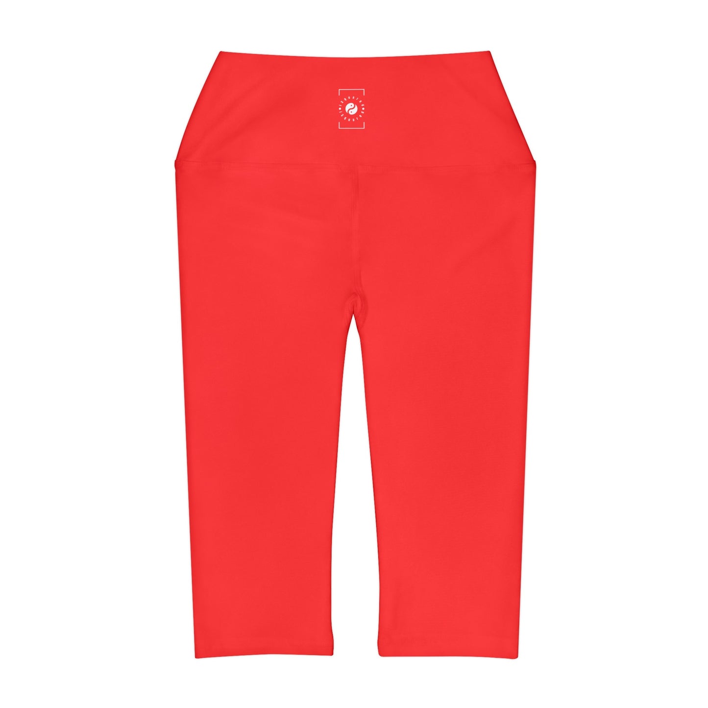 Bright Red FF3131 - High Waisted Capri Leggings