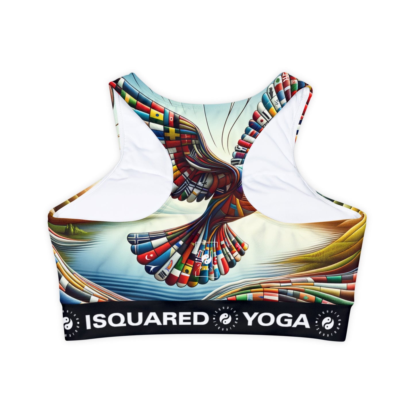 "Global Tapestry of Tranquility" - Lined & Padded Sports Bra