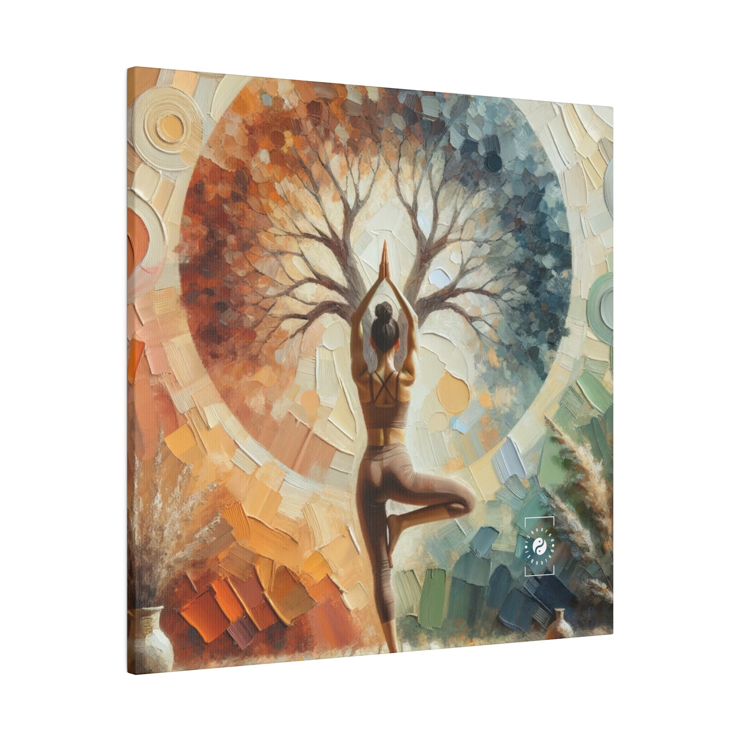 "Stability in Surrender: Vrikshasana in Harmony with Earth" - Art Print Canvas