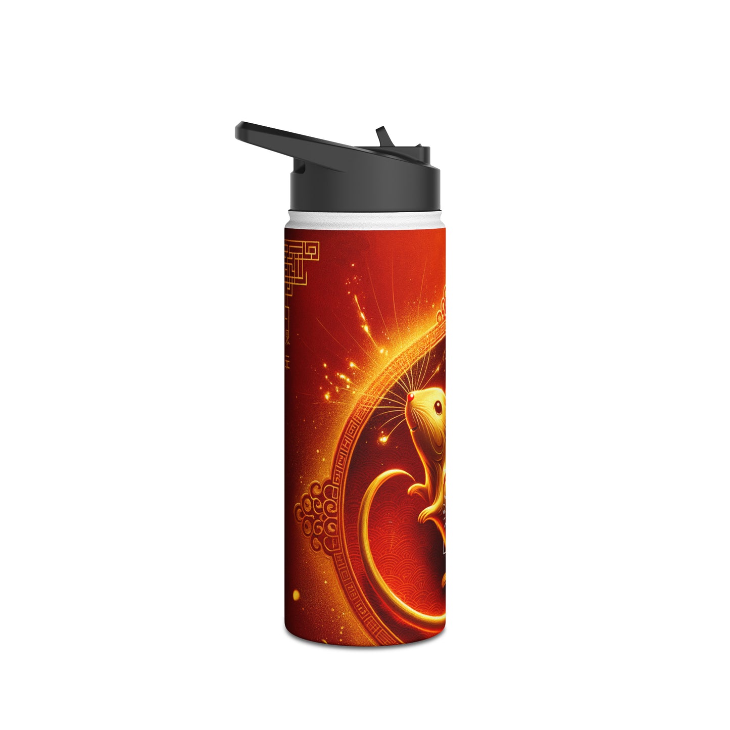 "Golden Emissary: A Lunar New Year's Tribute" - Water Bottle