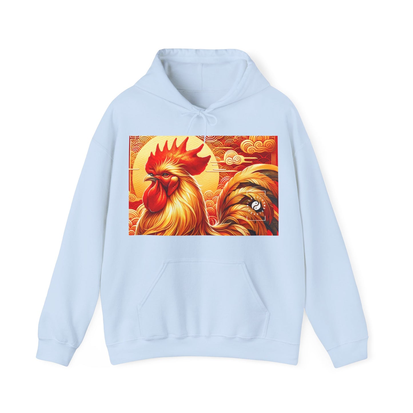 "Crimson Dawn: The Golden Rooster's Rebirth" - Hoodie