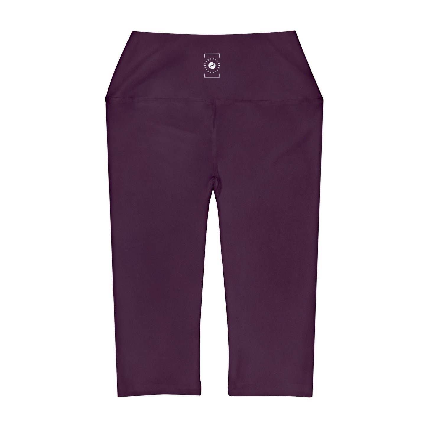 Deep Burgundy - High Waisted Capri Leggings