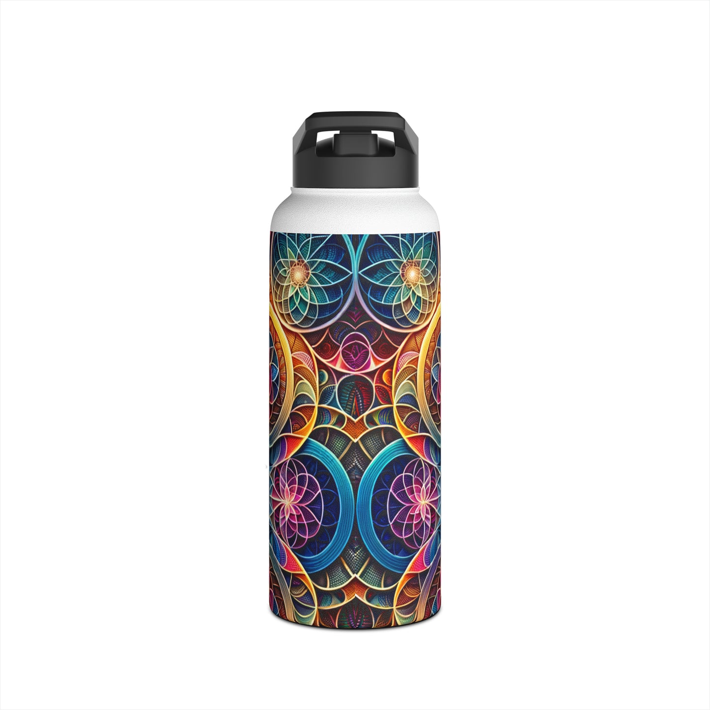 "Sacred Symmetry: Infinite Radiance of Love" - Water Bottle