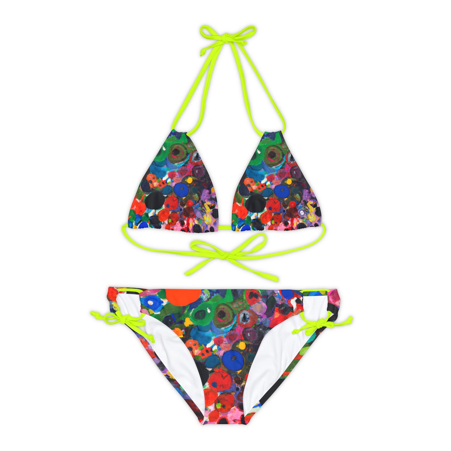 Ink drops meditation - Lace-up Bikini Set