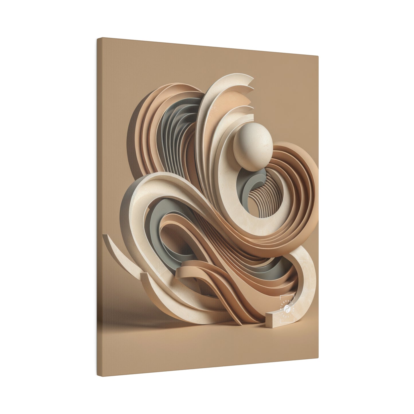 "Hepworth Hues: An Earth Tone Symphony" - Art Print Canvas