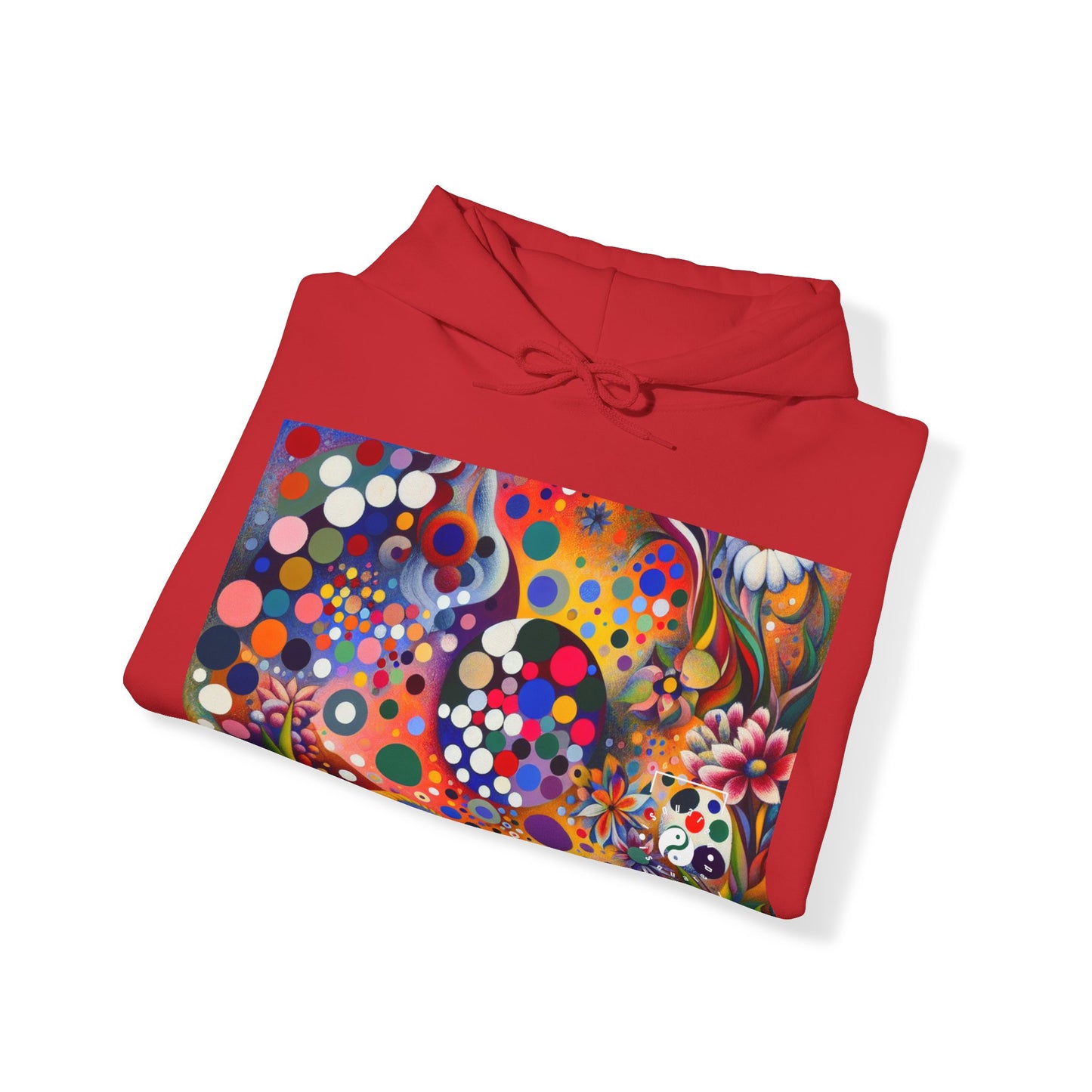 "Polka Petals in Yogic Surrealism: An Artistic Salute to Kusama and Kahlo" - Hoodie