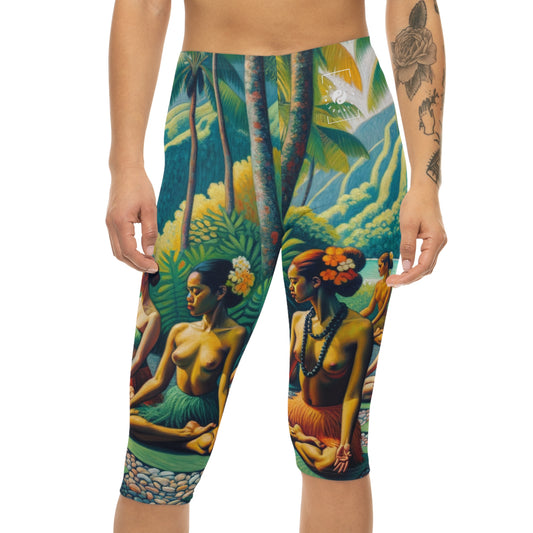 Tahitian Tranquility - Capri Shorts