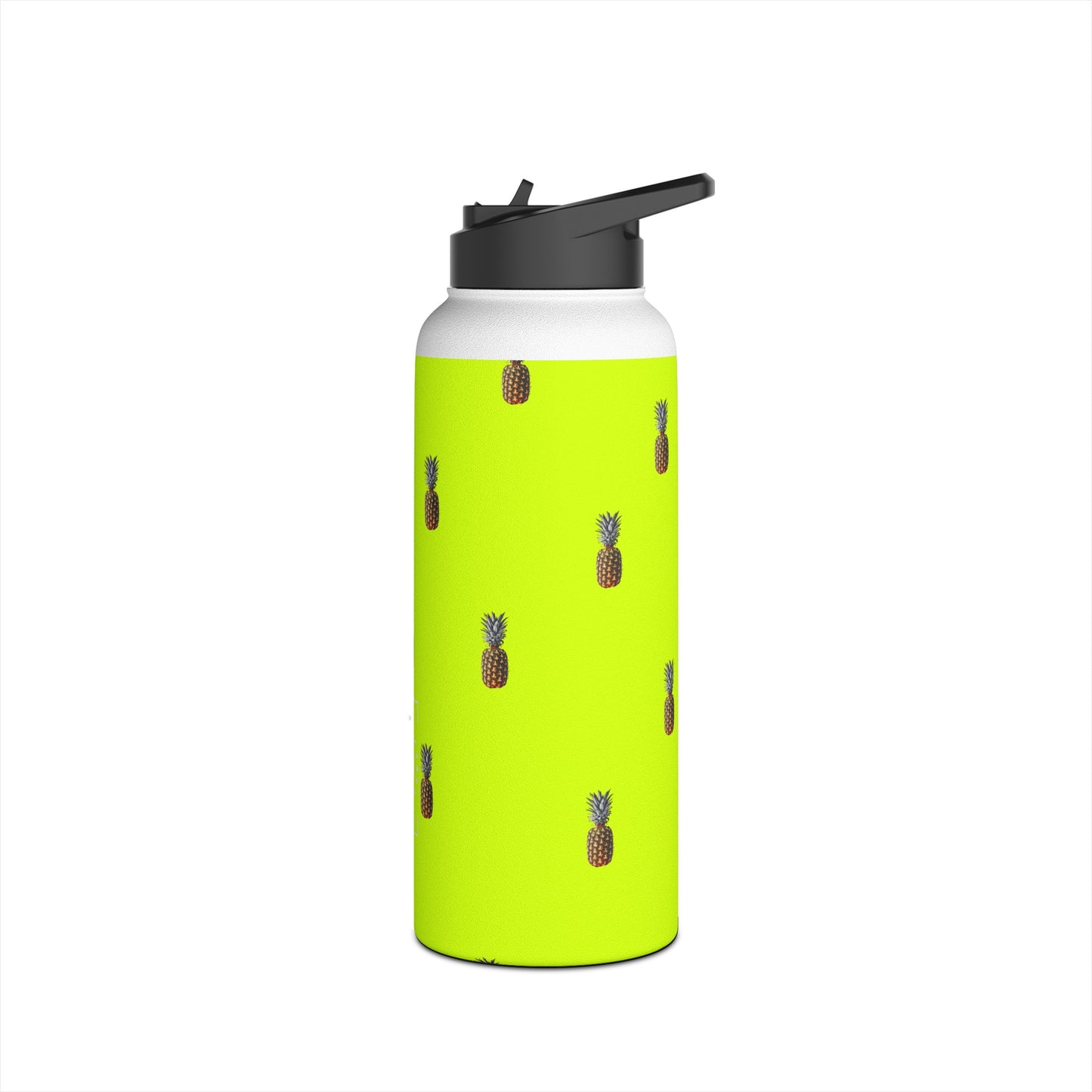 #D7FF11 Sharp Yellow + Pineapple - Water Bottle