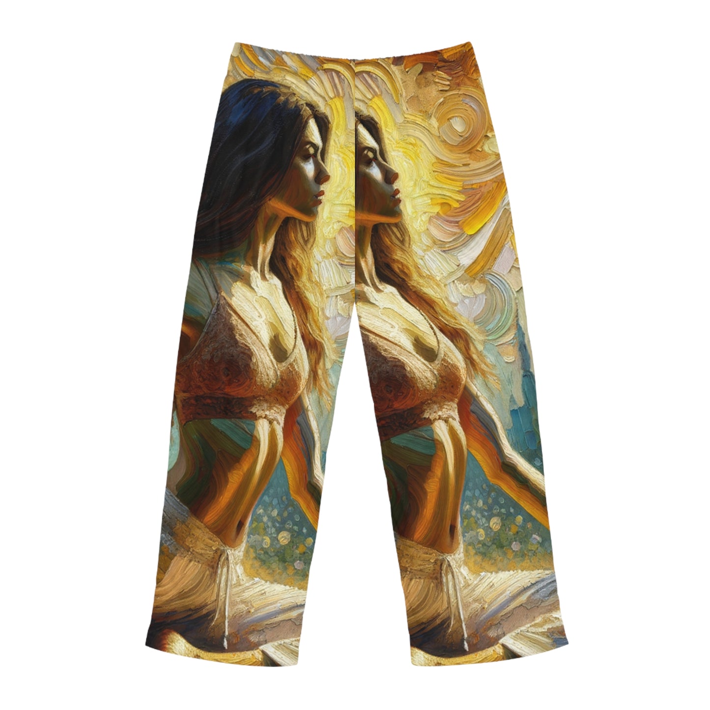 "Golden Warrior: A Tranquil Harmony" - men's Lounge Pants