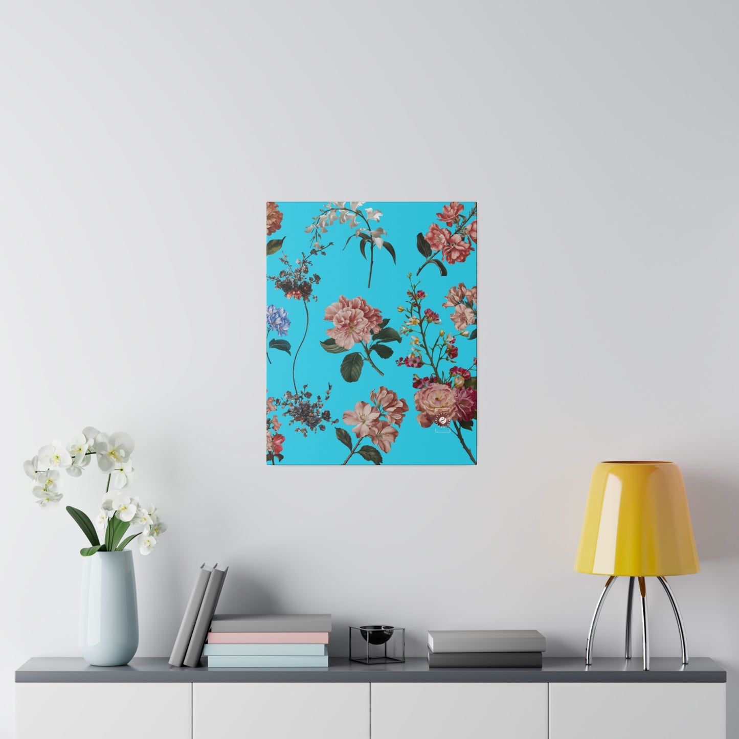 Botanicals on Azure - Art Print Canvas