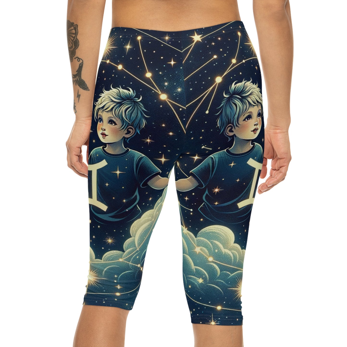 "Celestial Twinfinity" - Capri Shorts