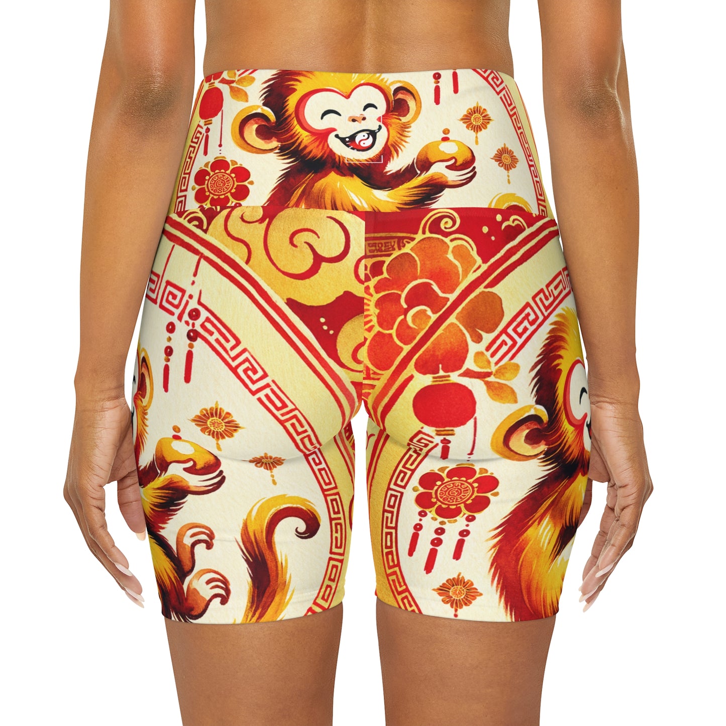 "Golden Simian Serenity in Scarlet Radiance" - shorts