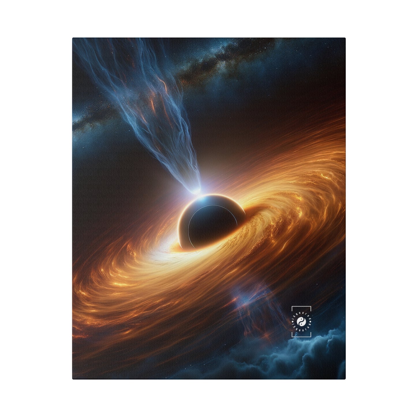 "Discs of Illumination: Black Hole Reverie" - Art Print Canvas