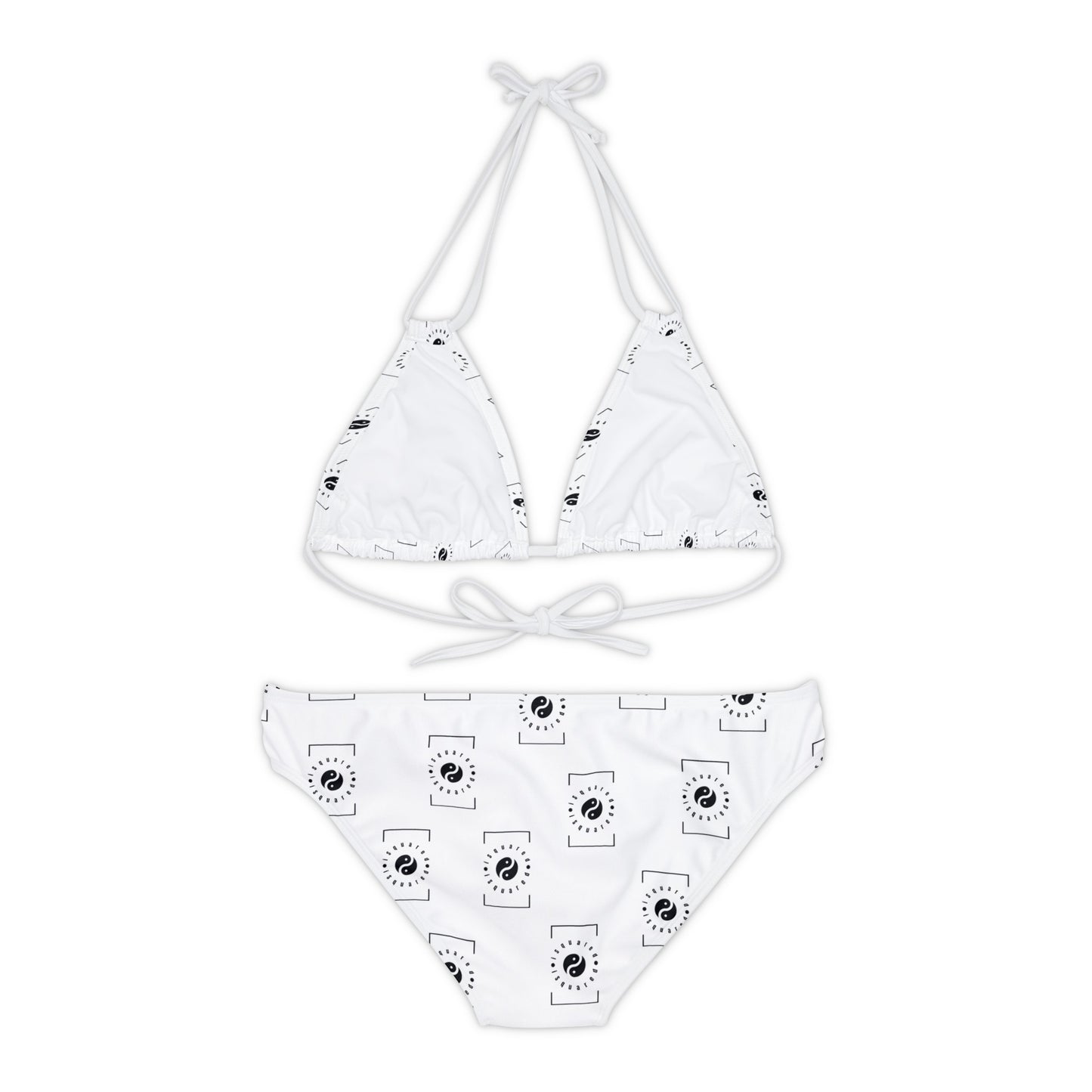 iSquared Yoga - Ensemble de bikini à lacets blanc 