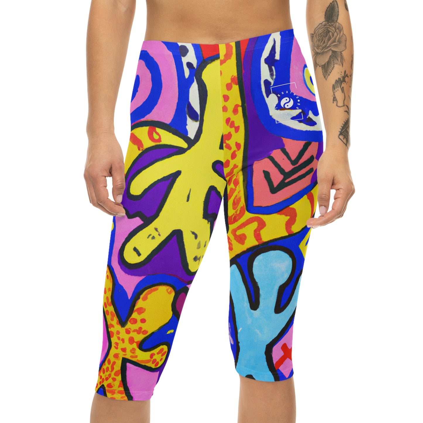 "Symbolic Jamboree" - Capri Shorts