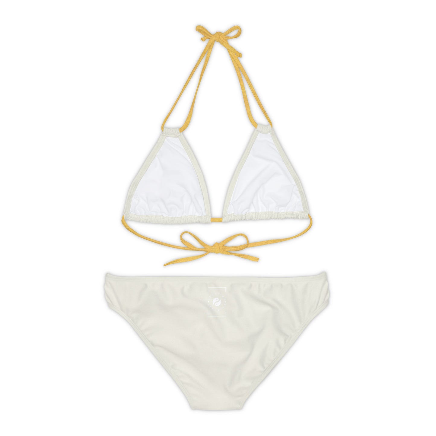 #E9E7DA Ivory - Lace-up Bikini Set