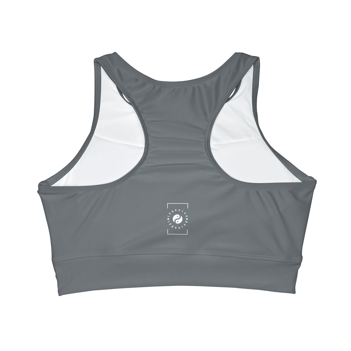 #777B7E Steel Grey - High Neck Crop Top