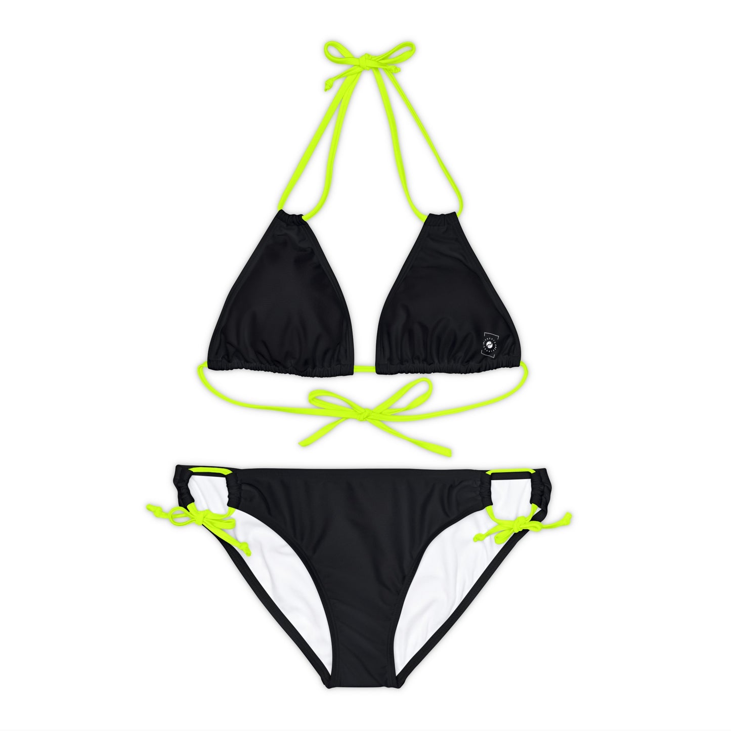 Pure Black - Ensemble bikini à lacets