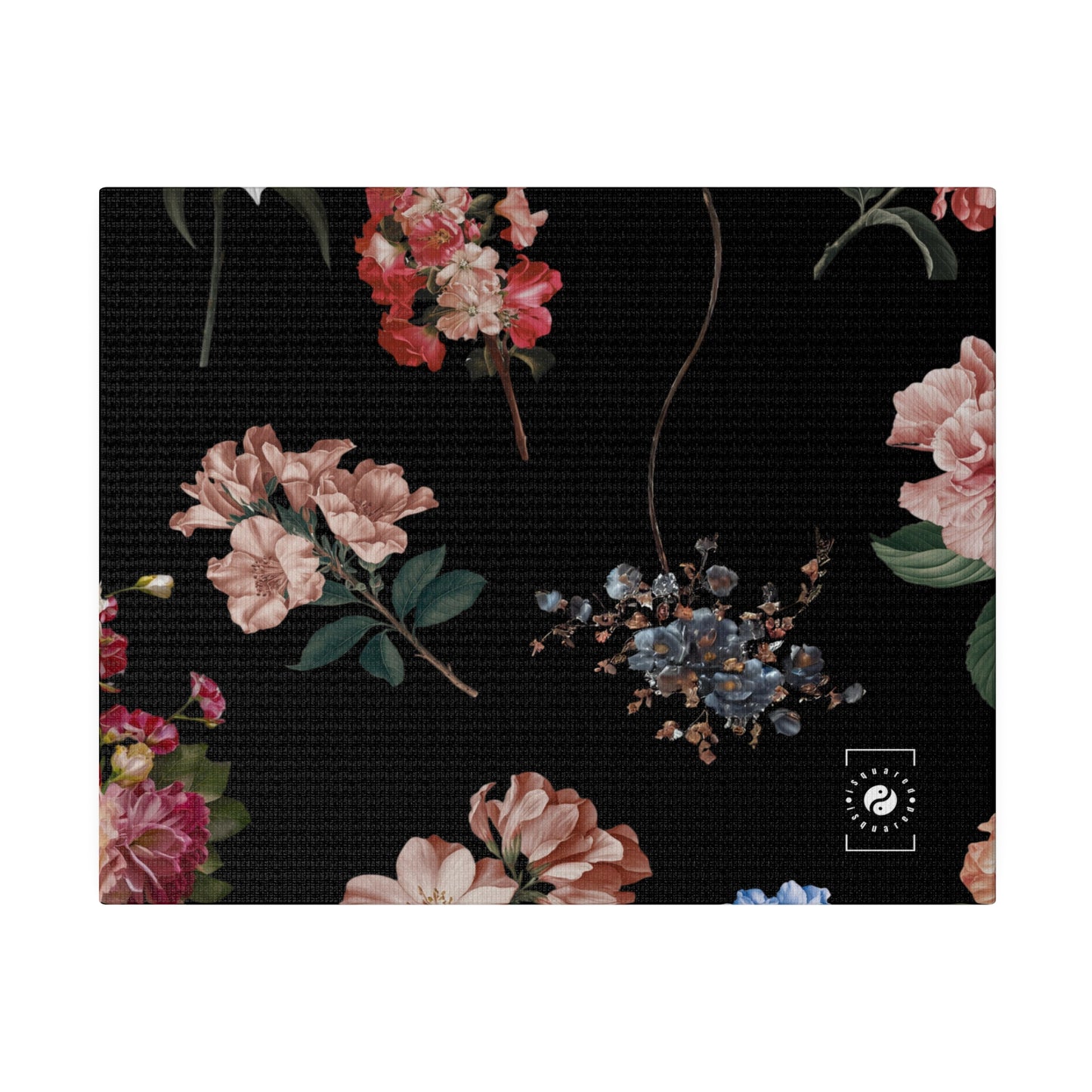 Botanicals on Black - Art Print Canvas