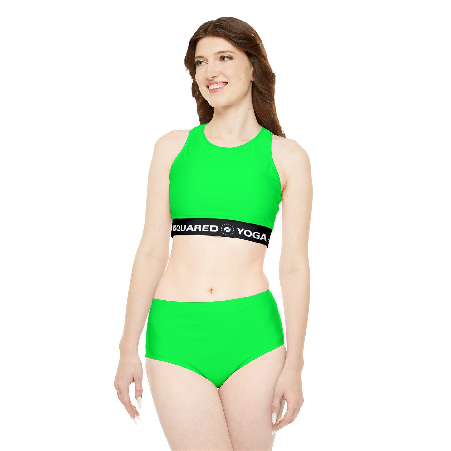 #0FFF50 Neon Green - Hot Yoga Bikini Set